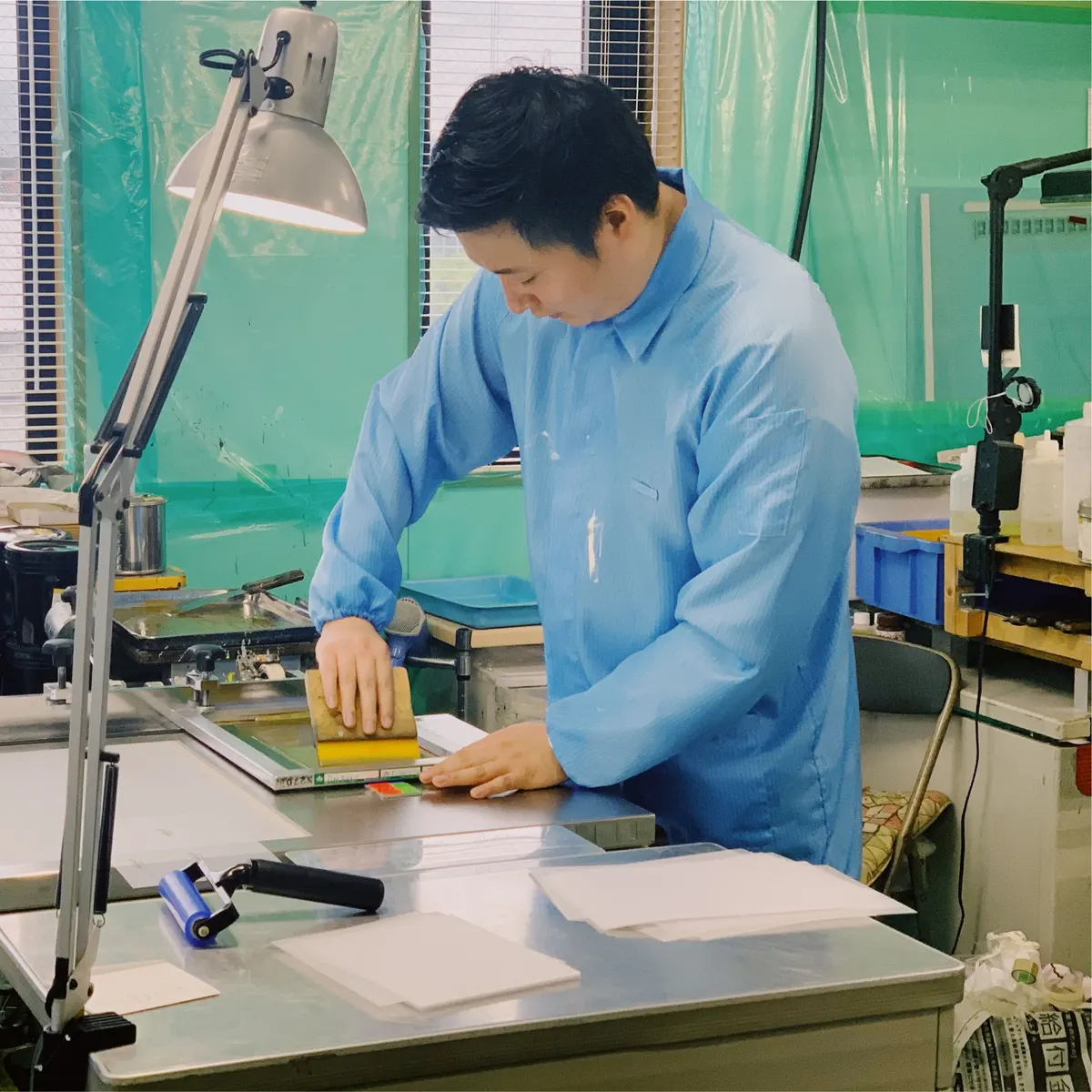 社長の印刷作業